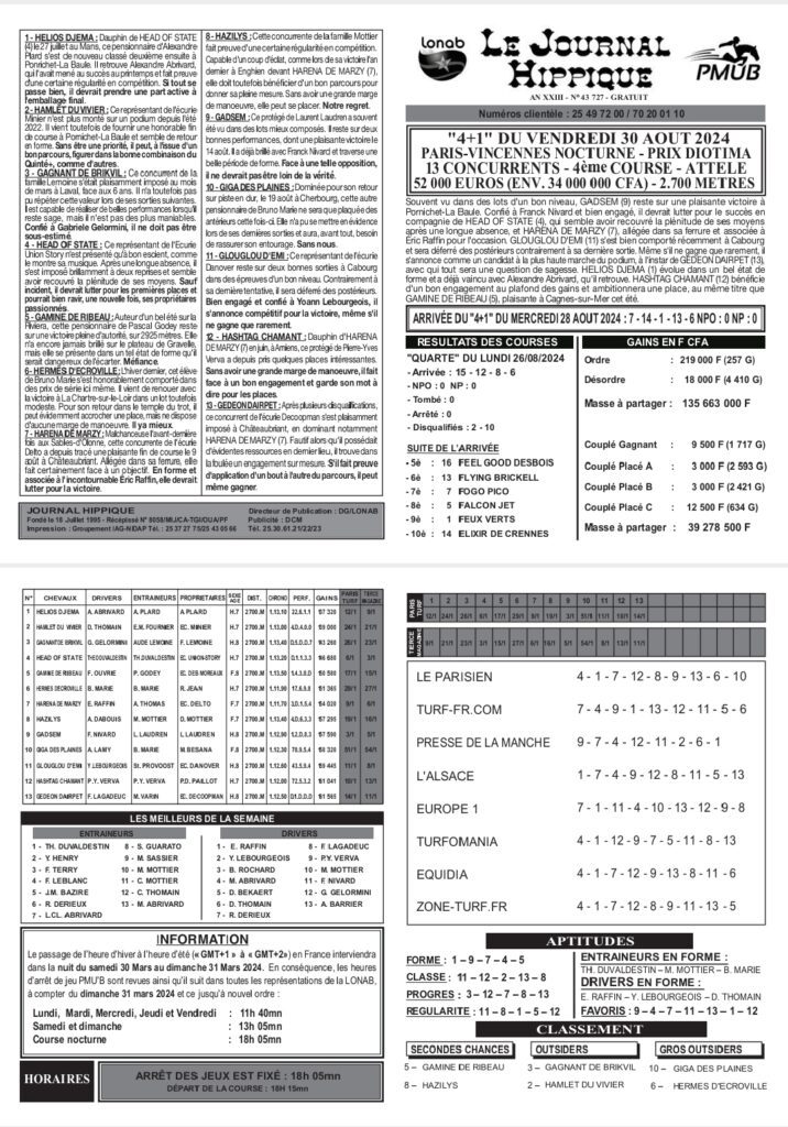 1000238634-716x1024 Journal Hippique de 30 et 31 Août 2024 : Résultats PMU, Pronostics et Gains du Jour avec LONAB